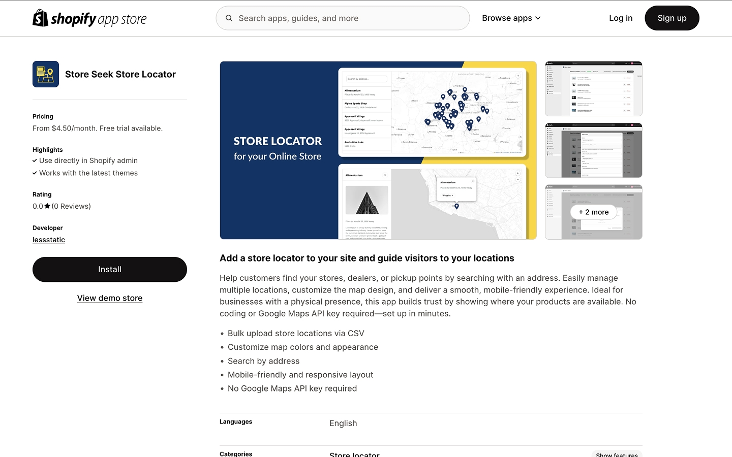 Install Store Seek Store Locator
