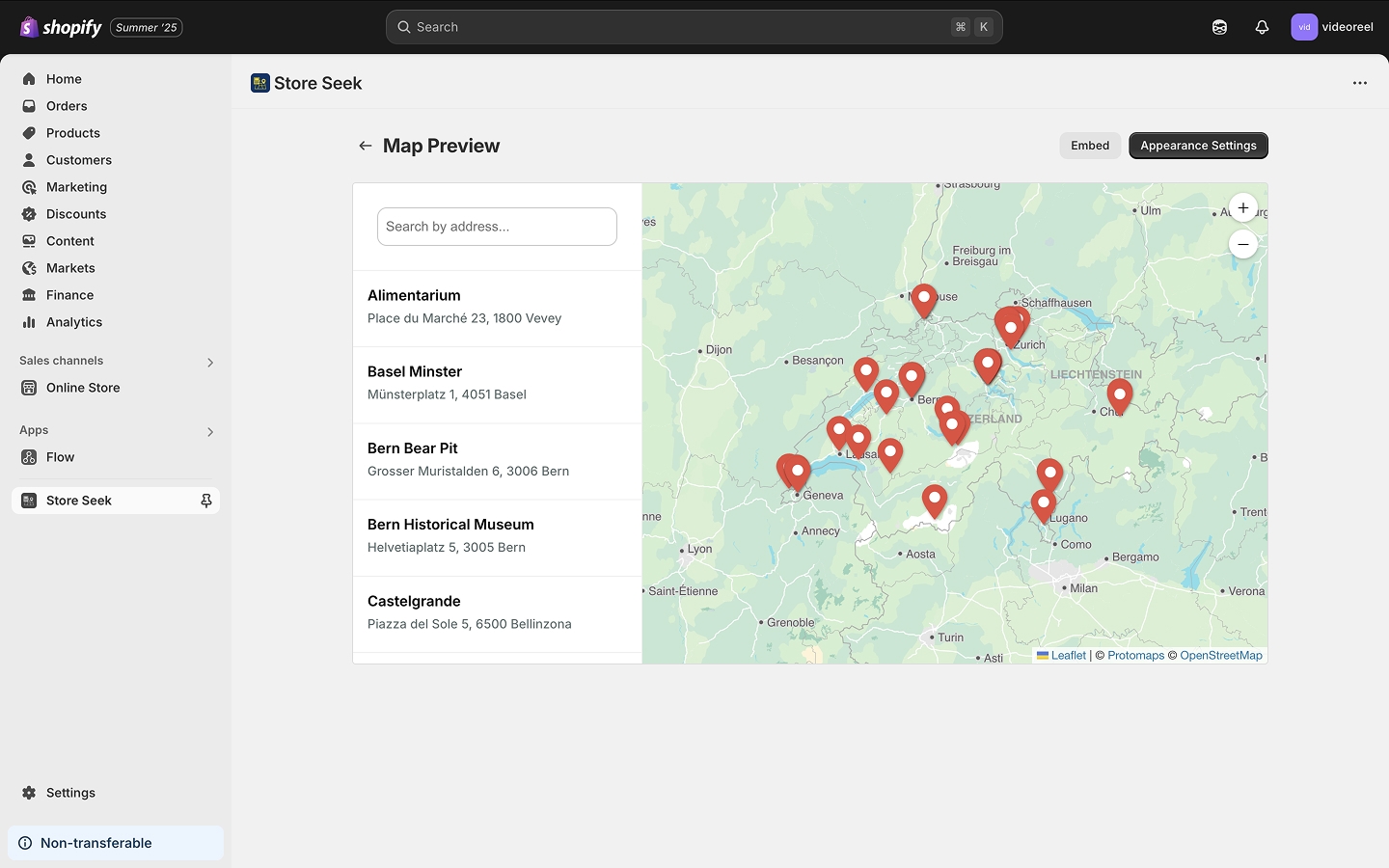 Preview The Store Seek Store Locator